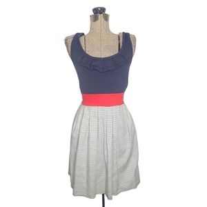 Red blue and white Rockabilly style summer dress size medium
